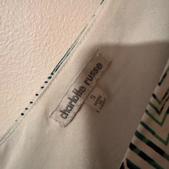 Charlotte Russe‎ Teal Chevron Long Sleeve Dress - Picture 8 of 10